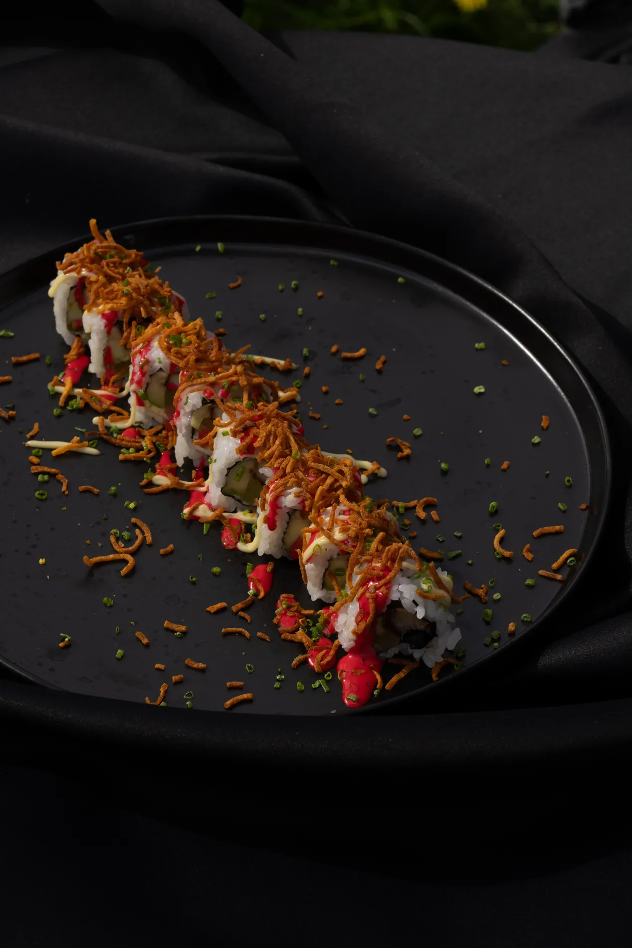 Yaki Sarsa grilled skewers over flame